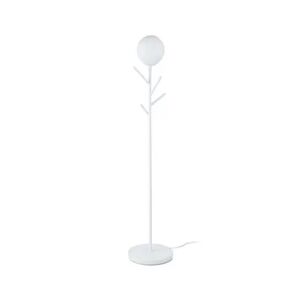 Tchibo Lampa stojąca z 4 haczykami garderobianymi  - Szklana kula: biała, satynowa Drążek i podstawa: matowa biel Przewód i przełącznik: przeźroczyste - unisex