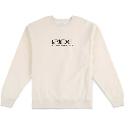RIDE ZERO LOGO CREW SWEATSHIRT - BONE - Unisex RIDE ZERO LOGO CREW SWEATSHIRT - BONE - Unisex