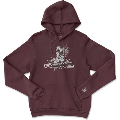 ROME BASIC HOODIE - BURGUNDY - Man ROME BASIC HOODIE - BURGUNDY - Man