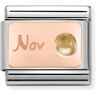 Ogniwo / link do bransolety Nomination Composable Rose Gold listopad (OG-001830)