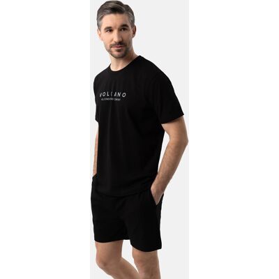 Volcano Piżama dwuczęściowa gładka U-REM - Czarny - Male - Size: S Volcano Piżama dwuczęściowa gładka U-REM - Czarny - Male - Size: S