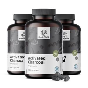 HealthyWorld® 3x Węgiel aktywny 2000 mg, razem 540 kapsułek