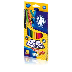 ASTRA Kredki ołówkowe szkolne akwarele Astra 12 kolorów