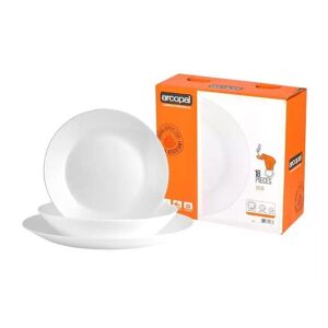 Luminarc Serwis obiadowy Zelie Arcopal 18 elementów biały talerze dla 6 osób