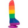 Tęczowe silikonowe dildo Addiction Justin – 19 cm