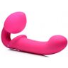 Strap U ibrujący Strapless Strap-On Vibrator G-Pulse z Pilotem - Różowy