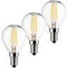 Müller-Licht Żarówka kropla LED E14 4W 2,700K Żarnik Set of 3