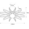 Lucide Lampa sufitowa Zidane 45 cm biała z drewnianymi elementami