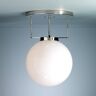 Tecnolumen Lampa sufitowa Brandt w stylu Bauhaus 40 cm nikiel