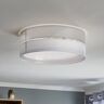 TK Lighting Lampa sufitowa Hilton, biała/srebrna, Ø 45 cm