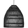 PR Home Maja lampa wisząca rattan czarna Ø 45,5 cm