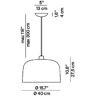 Lampa wisząca Luceplan Zile ceglastoczerwona matowa, Ø 40 cm