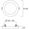 Sylvania Start downlight LED 5in1 Ø 16,5cm 12W