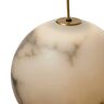 Carpyen Lampa wisząca LED Neil, Alabast, złoty, Ø 21 cm
