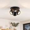 Lampa sufitowa Lindby Dawid, 3-punktowa, czarny, metal, GU10