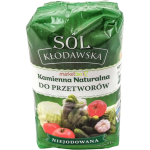 Sól Kłodawska 1,1kg  Kamienna Naturalna Do Przetworów Niejodowana do Kiszenia Drobna - Kopalnia Soli Kłodawa 1100 g