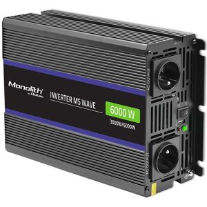 Qoltec Przetwornica napięcia Monolith 6000 MS Wave   12V na 230V   3000/6000W   USB