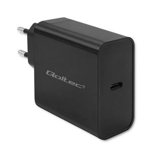 Qoltec Ładowarka Super Quick PD   1xUSB-C   65W   5-20V   3-3.25A   Czarna