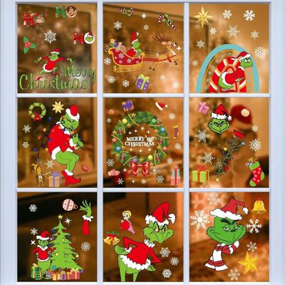 inna (Inny) 116X Naklejki Okienne Bożonarodzeniowe Zestaw Naklejek Grinch Święta inna (Inny) 116X Naklejki Okienne Bożonarodzeniowe Zestaw Naklejek Grinch Święta