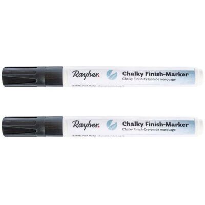 Rayher 2 czarne pisaki kredowe z okrągłą końcówką 2-4 mm Rayher 2 czarne pisaki kredowe z okrągłą końcówką 2-4 mm