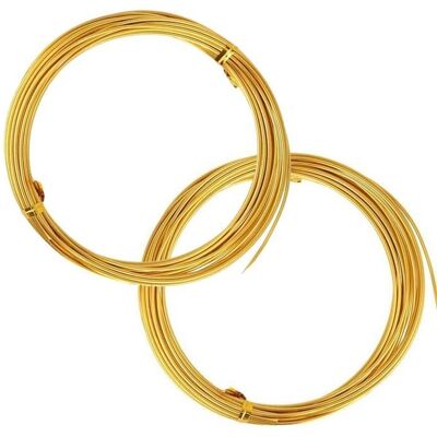 Artemio 2 druty aluminiowe 5 m x 1,5 mm - złote Artemio 2 druty aluminiowe 5 m x 1,5 mm - złote
