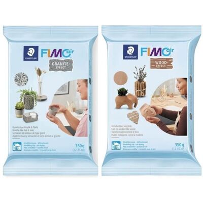 Staedtler 2 glinki polimerowe Fimo Air Effect 350 g Granit + Drewno Staedtler 2 glinki polimerowe Fimo Air Effect 350 g Granit + Drewno