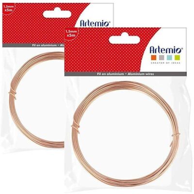 Artemio 2 przewody aluminiowe 5 m x 1,5 mm - miedziane Artemio 2 przewody aluminiowe 5 m x 1,5 mm - miedziane