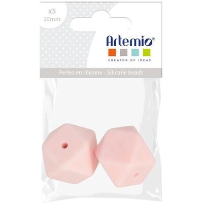 Artemio 2 sześciokątne koraliki silikonowe - 17 mm - pudrowy róż Artemio 2 sześciokątne koraliki silikonowe - 17 mm - pudrowy róż