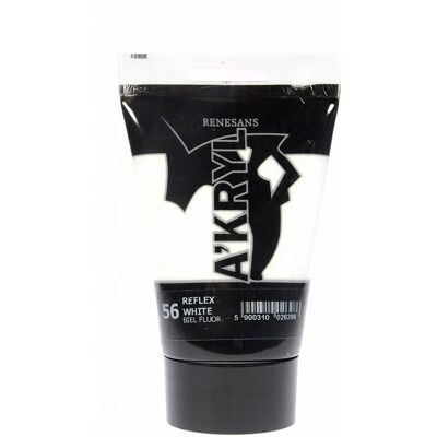 FARBA AKRYLOWA A'KRYL artystyczna Renesans 100ml 56 BIEL FLUORESCENCYJN FARBA AKRYLOWA A'KRYL artystyczna Renesans 100ml 56 BIEL FLUORESCENCYJN