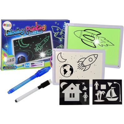 Lean Toys 2w1 TABLICA LED PODŚWIETLANA DO RYSOWANIA GLOWING Lean Toys 2w1 TABLICA LED PODŚWIETLANA DO RYSOWANIA GLOWING