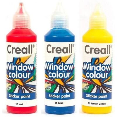 Youdoit 3 farby do okien z możliwością repozycjonowania 80 ml - cytrynowo-żółta-czerwona-ciemna niebieska Youdoit 3 farby do okien z możliwością repozycjonowania 80 ml - cytrynowo-żółta-czerwona-ciemna niebieska