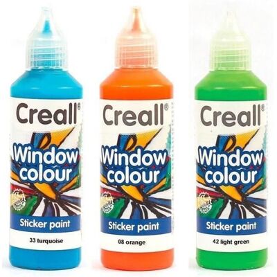 Youdoit 3 repozycjonowalne farby do okien 80 ml - turkusowy niebiesko-pomarańczowo-jasnozielony Youdoit 3 repozycjonowalne farby do okien 80 ml - turkusowy niebiesko-pomarańczowo-jasnozielony