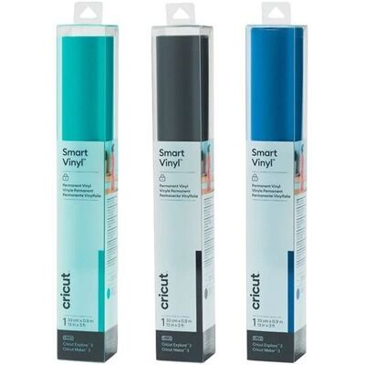 Cricut 3 winyle permanentne 91 x 33 cm - aqua, czarny, niebieski Cricut 3 winyle permanentne 91 x 33 cm - aqua, czarny, niebieski