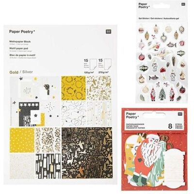 Zestaw świąteczny Rico Design Nostalgiczny - Papier i Naklejki Zestaw świąteczny Rico Design Nostalgiczny - Papier i Naklejki