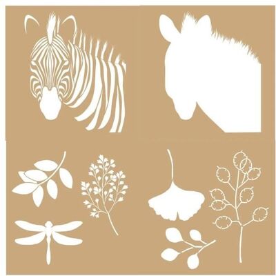 Artemio 4 szablony kraftowe 20 x 20 cm - Savanna Artemio 4 szablony kraftowe 20 x 20 cm - Savanna