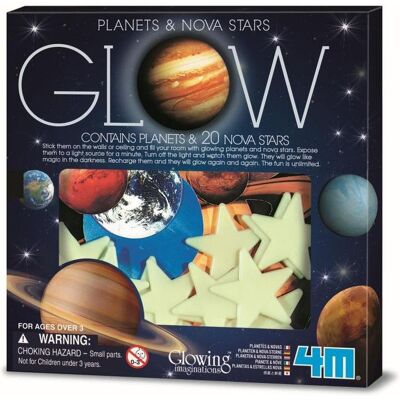 4M 9 planet i 20 fosforyzujących gwiazd - Naklejki na ścianę 4M 9 planet i 20 fosforyzujących gwiazd - Naklejki na ścianę
