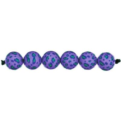 Rico Design 5 koralików leo z kwasu liliowego Ø 16 mm Rico Design 5 koralików leo z kwasu liliowego Ø 16 mm