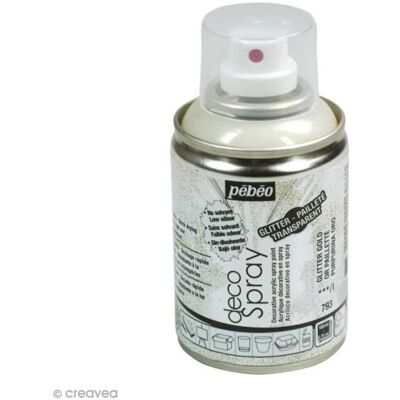 PEBEO Aerosol DecoSpray 100 ml farba do prac ręcznych DecoSpray: Kolor: złote brokaty Ilość: 100 ml PEBEO Aerosol DecoSpray 100 ml farba do prac ręcznych DecoSpray: Kolor: złote brokaty Ilość: 100 ml