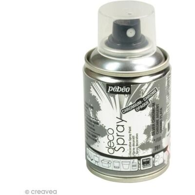 PEBEO Aerozolowa farba DecoSpray 100 ml - Pébéo - Chrom srebrny - Farba do rękodzieła PEBEO Aerozolowa farba DecoSpray 100 ml - Pébéo - Chrom srebrny - Farba do rękodzieła