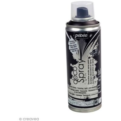 PEBEO Aerozolowa farba DecoSpray 200 ml - Pébéo - Farba do kreatywnych hobby - Czarna - 200 ml - Farba PEBEO Aerozolowa farba DecoSpray 200 ml - Pébéo - Farba do kreatywnych hobby - Czarna - 200 ml - Farba