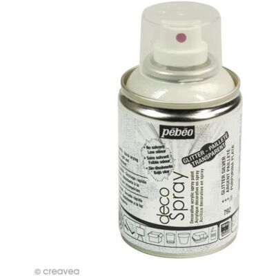 PEBEO Aerozolowa farba DecoSpray - Pébéo - Srebrne brokaty - 100 ml - Farba do rękodzieła PEBEO Aerozolowa farba DecoSpray - Pébéo - Srebrne brokaty - 100 ml - Farba do rękodzieła