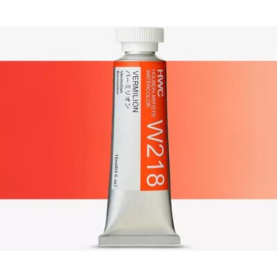 Akwarela w tubce Holbein 15ml Vermilion W218 Akwarela w tubce Holbein 15ml Vermilion W218