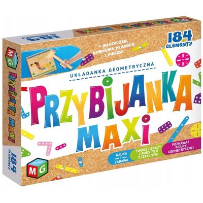 Alexander, Zestaw kreatywny, Przybijanka maxi, 184 elem. Alexander, Zestaw kreatywny, Przybijanka maxi, 184 elem.