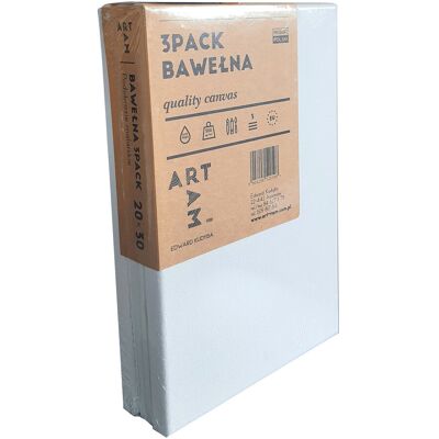 ART RAM 3Pack Podobrazie bawełniane 30x40 cm, zestaw ART RAM 3Pack Podobrazie bawełniane 30x40 cm, zestaw