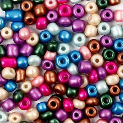 Inny producent Asortyment koralików nasiennych - Metaliczne - 5 mm - 130 g Inny producent Asortyment koralików nasiennych - Metaliczne - 5 mm - 130 g
