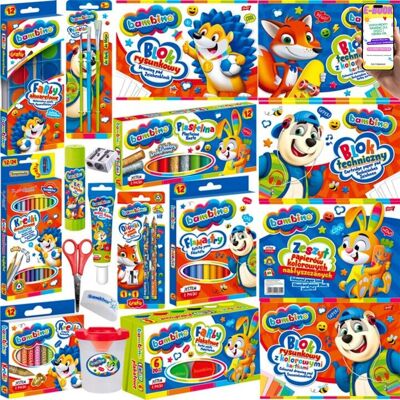 BAMBINO Wyprawka Szkolna XXL Przybory Szkolne do Rysowania i Malowania do Przedszkola i 1 Klasy + EBOOK BAMBINO Wyprawka Szkolna XXL Przybory Szkolne do Rysowania i Malowania do Przedszkola i 1 Klasy + EBOOK