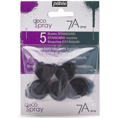 PEBEO Bazy - Pébéo - Standard - 5 szt. - Biały - Kompatybilne z DecoSpray i 7A Spray PEBEO Bazy - Pébéo - Standard - 5 szt. - Biały - Kompatybilne z DecoSpray i 7A Spray