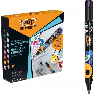 BIC Intensity Classic+Pastel Paint Markery akrylowe mix Pudełko 20szt BIC Intensity Classic+Pastel Paint Markery akrylowe mix Pudełko 20szt