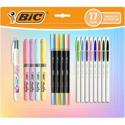 BIC, zestaw piśmienniczy bic kids pastel 17 elementów blister BIC, zestaw piśmienniczy bic kids pastel 17 elementów blister