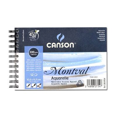 Blok Do Akwareli 10,5x15 300g 12k Canson Montval Na Spirali Blok Do Akwareli 10,5x15 300g 12k Canson Montval Na Spirali